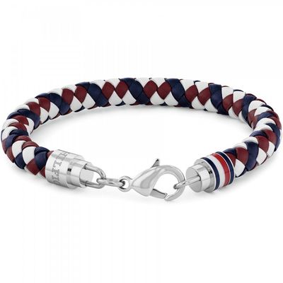 Tommy Hilfiger Gents Tyson Multicoloured Braided Leather Bracelet