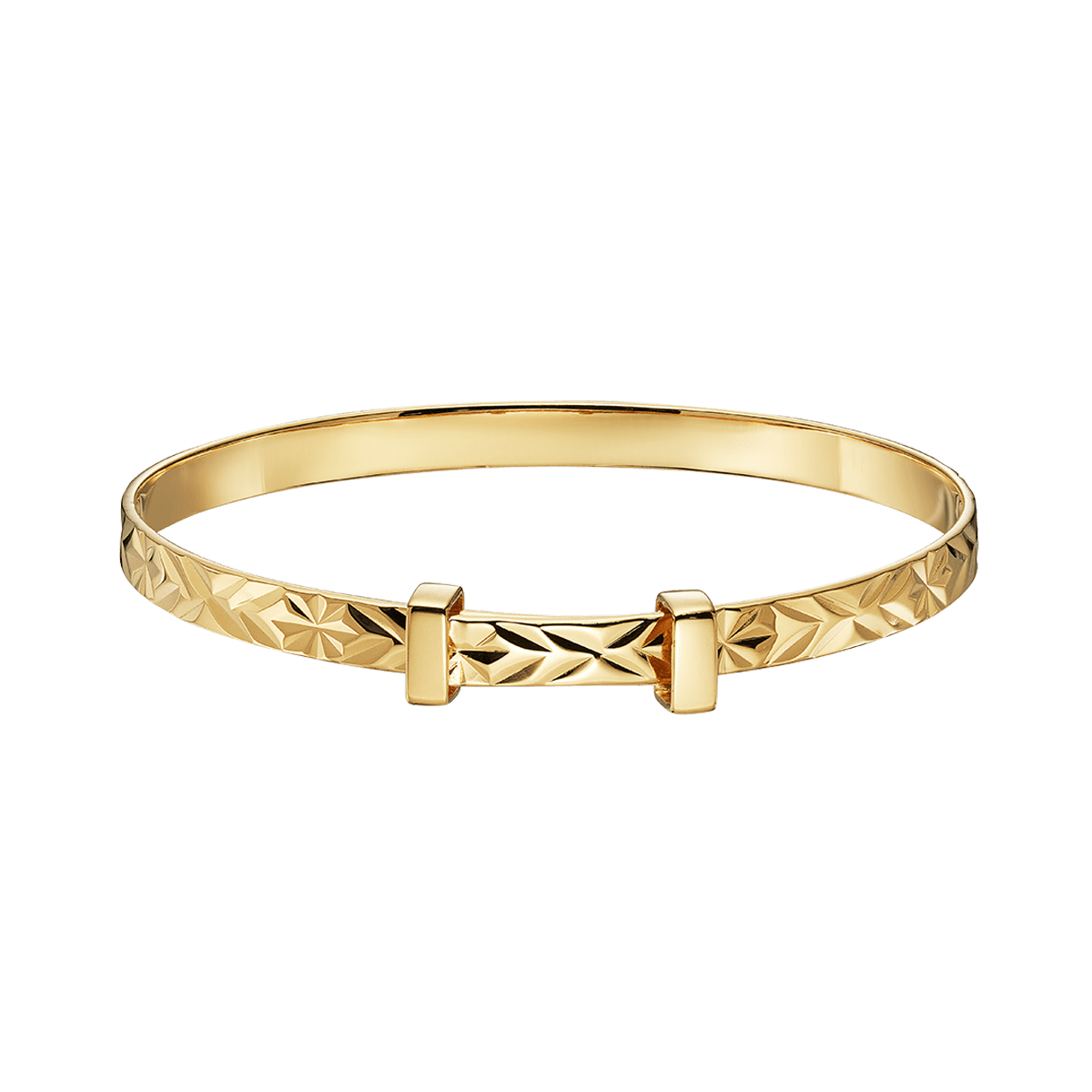 Inaya – Diamond Cut Gold Plated Baby Bangle