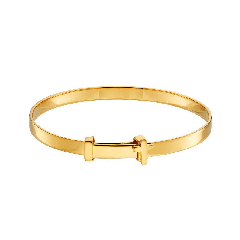 Aurnia Gold Plated Cross Bangle