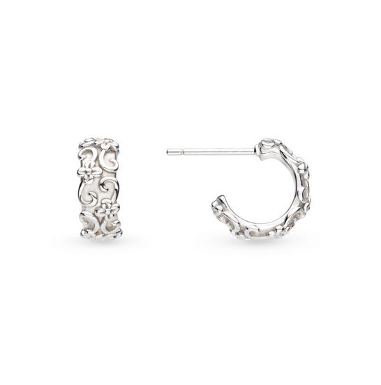 Blossom Flyte Honey Flower Chunky Hoop Earrings