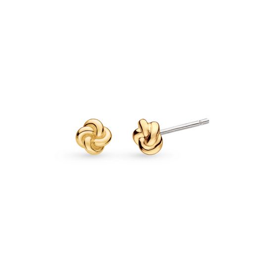 Marina Tide Knot Golden Stud Earrings