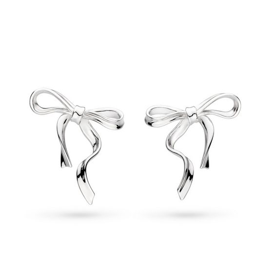 Serenity Ribbon Bow Stud Earrings