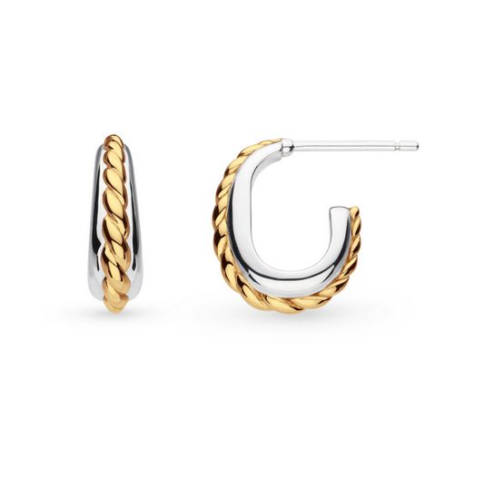 Marina Rope Band Golden Hoop Earrings