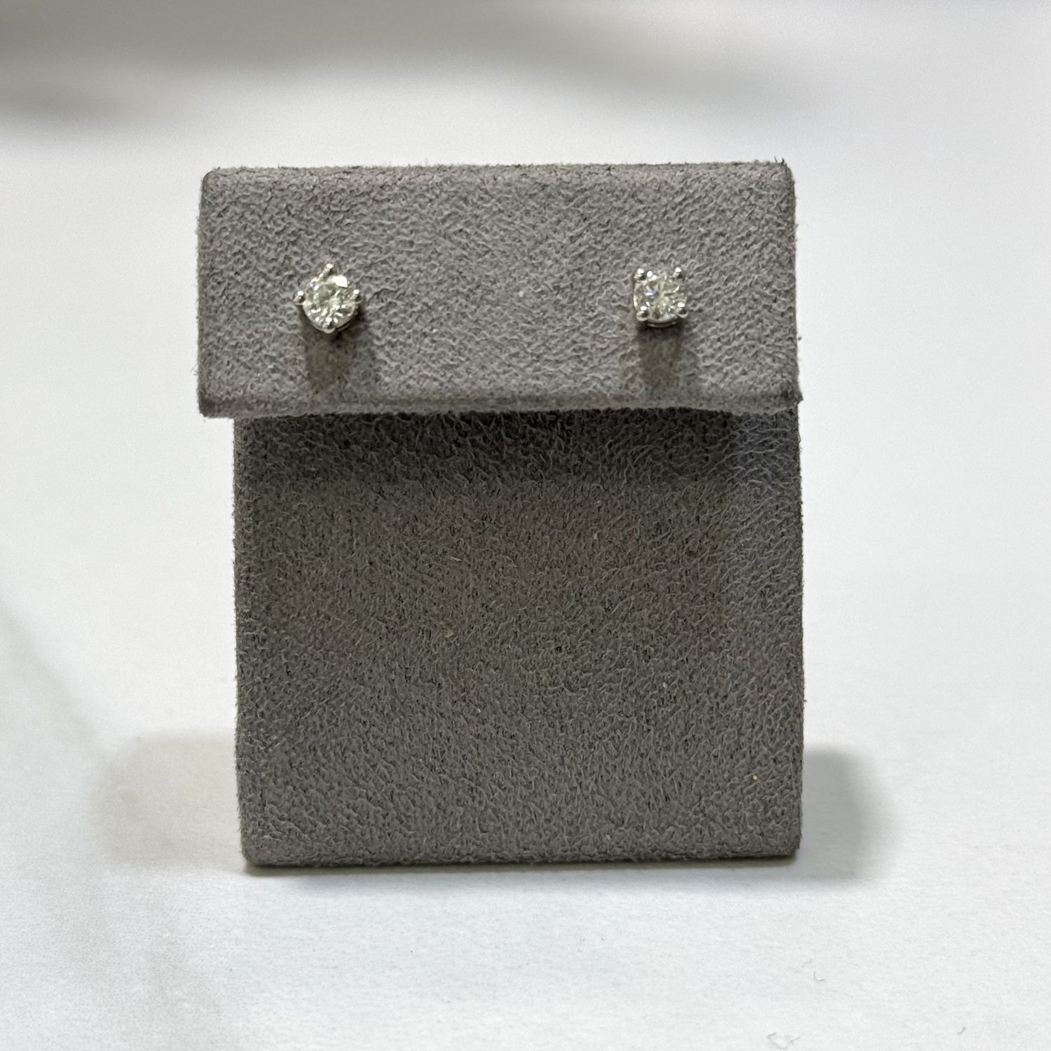 Platinum 0.39ct Diamond Solitaire Stud Earrings