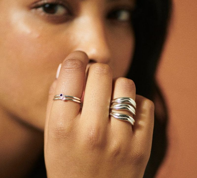 Sterling Sterling Silver Amethyst Healing Stone Ring