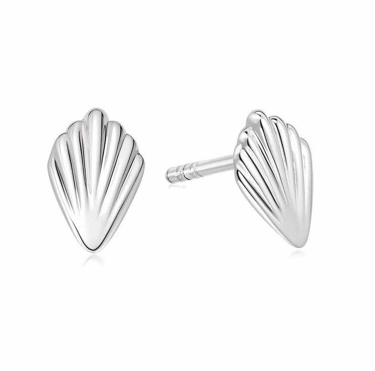 Sterling Silver Palm Ridge Stud Earrings