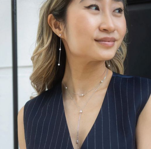Mermaid Pearl Choker Style Necklace in Silver