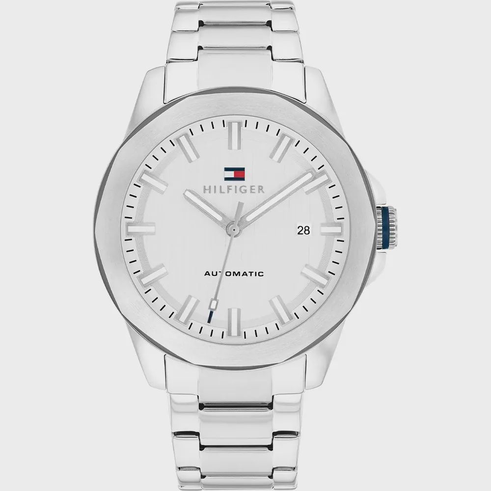 Tommy Hilfiger Lars Automatic 42mm Silver Dial, Stainless Steel Bracelet