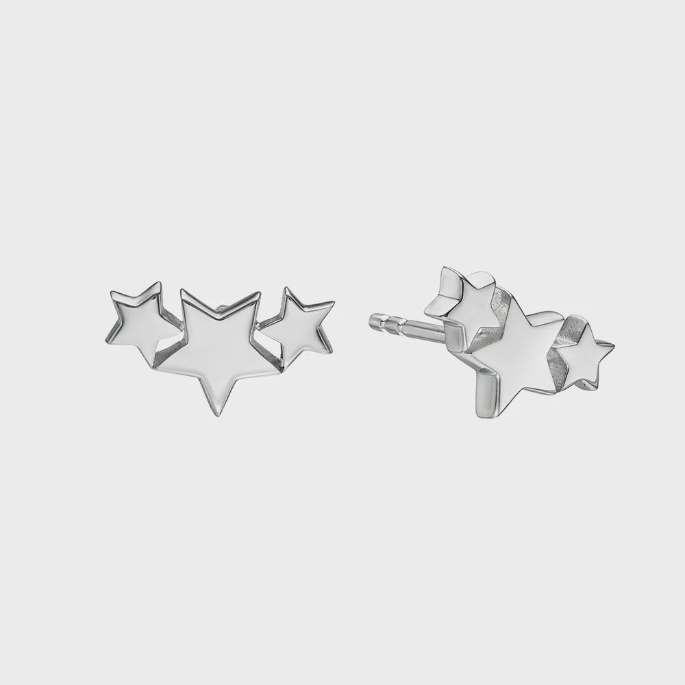 Halley - Triple Star Stud Earrings