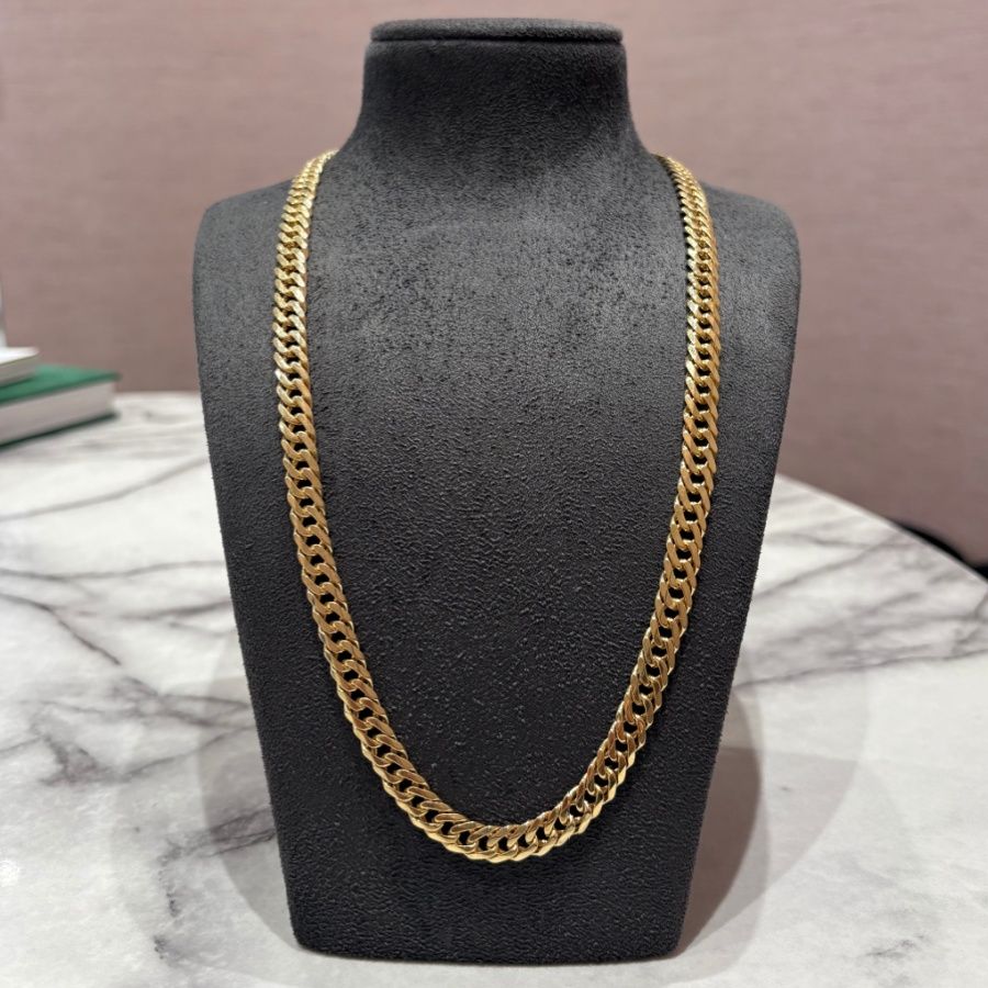 Pre-Owned 9ct Yellow Gold 22” Double Curb Chain 49.7g