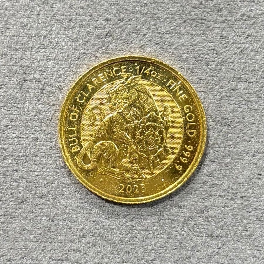 2023 Bull of Clarence Gold Coin Tudor Beasts 1/4oz