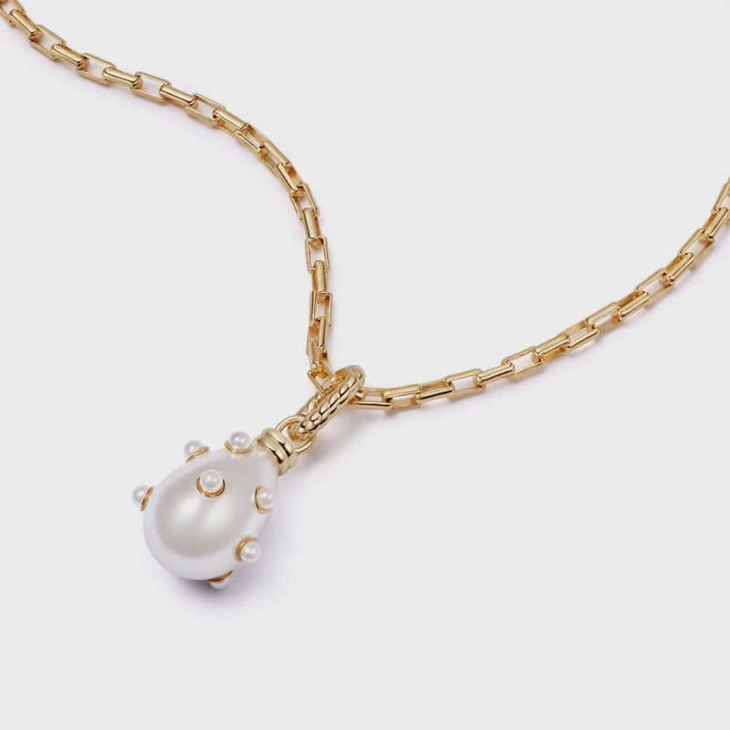 Shrimps Pearl Charm Necklace