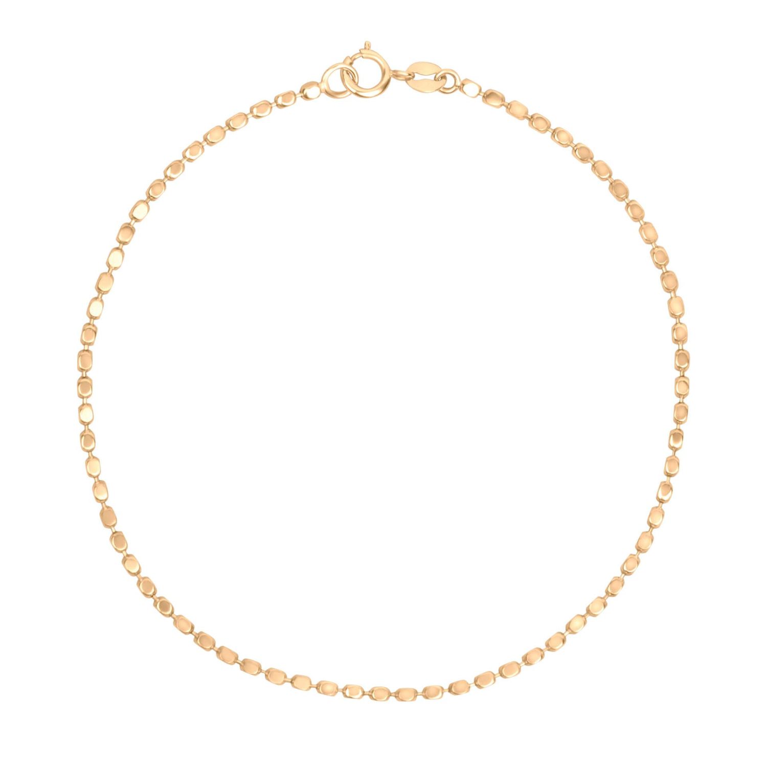 9ct Yellow Gold Diamond Cut Chain Bracelet