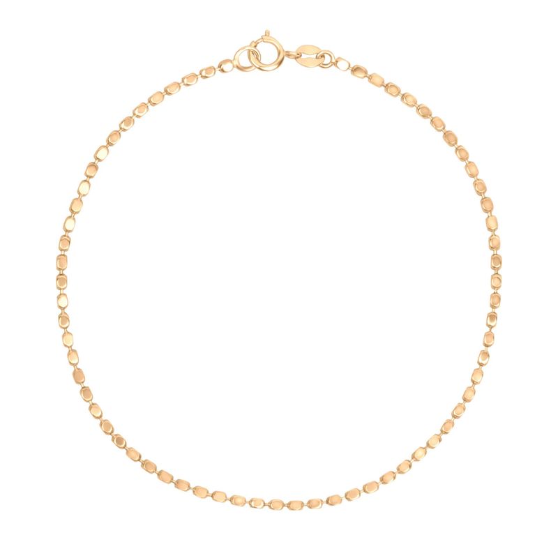 9ct Yellow Gold Diamond Cut Chain Bracelet