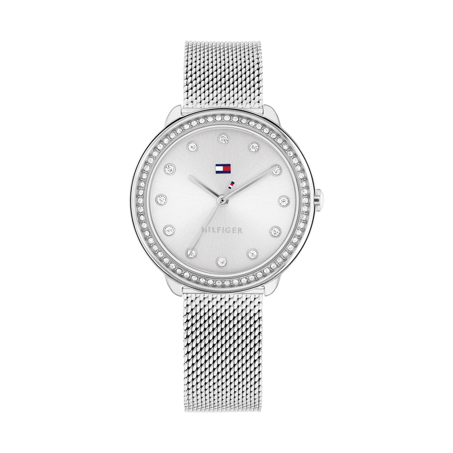 Tommy Hilfiger Women&#39;s Demi (32mm) Silver Dial / Stainless Steel Mesh Bracelet