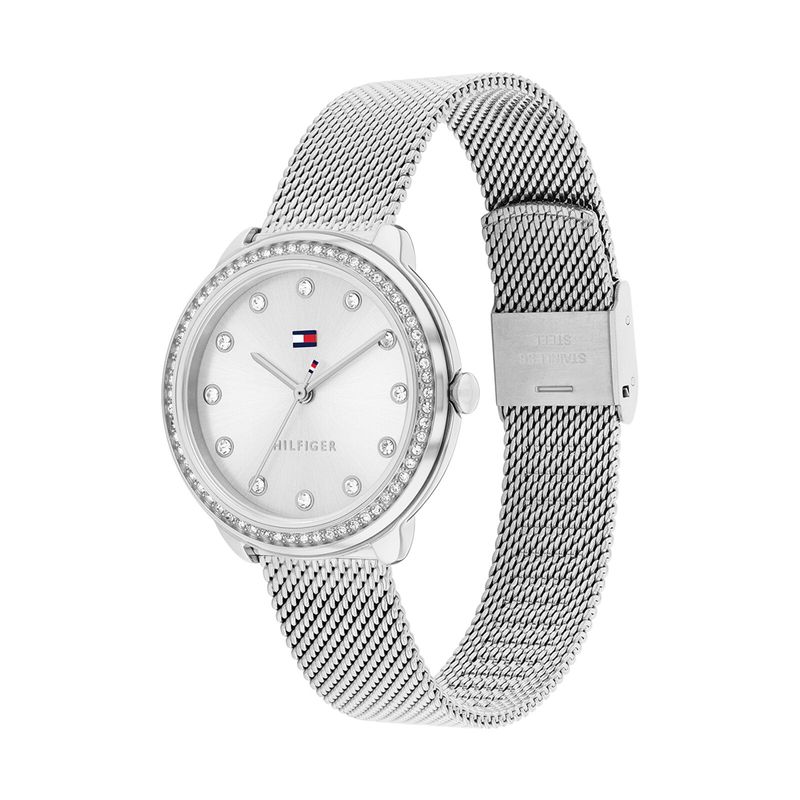 Tommy Hilfiger Women's Demi (32mm) Silver Dial / Stainless Steel Mesh Bracelet