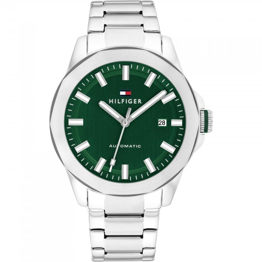 Tommy Hilfiger Green 42mm Dial Steel Automatic Gents Watch 1710694