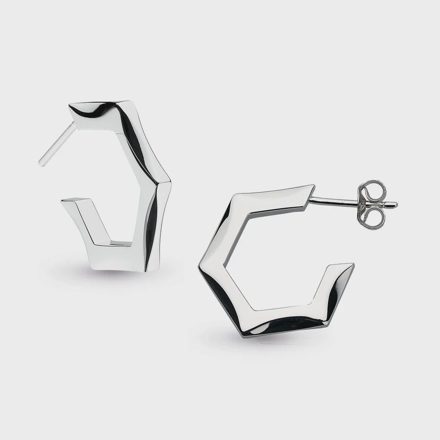 Empire Revival Hexagonal Hoop Earrings