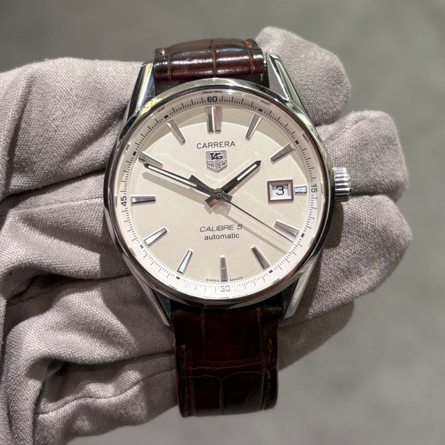 Pre-Owned Tag Heuer Carrera Calibre 5 Gents Automatic Watch WAR211B-1