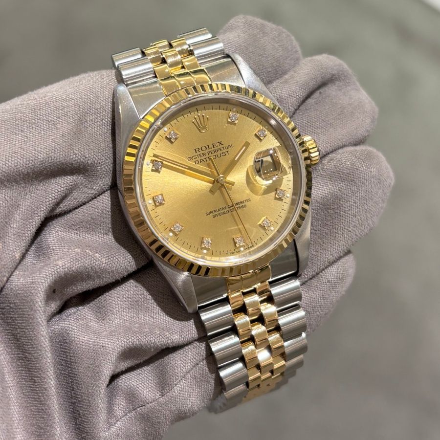 Pre-Owned Rolex Steel &amp; Gold Original Diamond Dial 36mm Datejust 16233