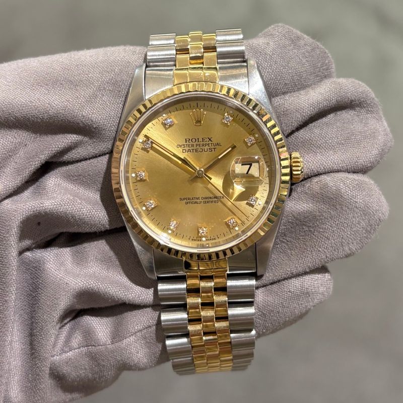 Pre-Owned Rolex Steel &amp; Gold Original Diamond Dial 36mm Datejust 16233