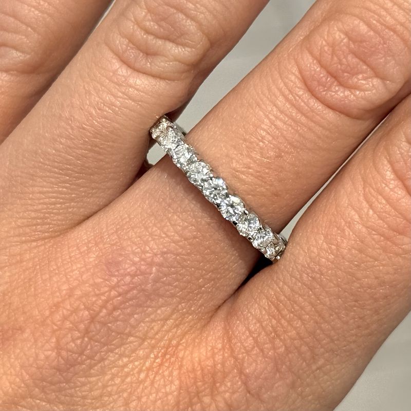 Pre-Owned 18ct White Gold 2.14ct Diamond Full Eternity Ring