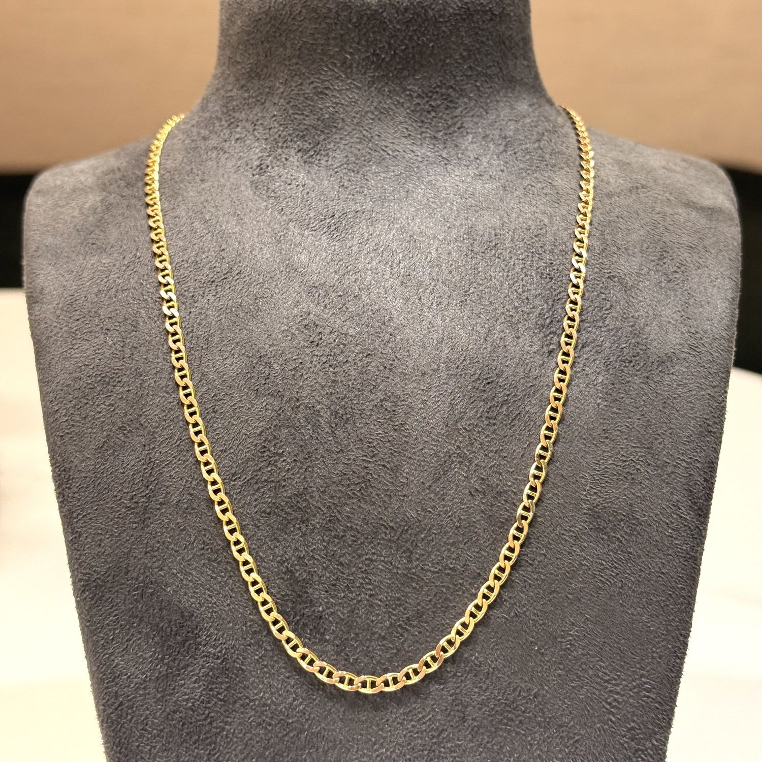 Pre-Owned 9ct Yellow Gold Anchor Chain 18” 7g