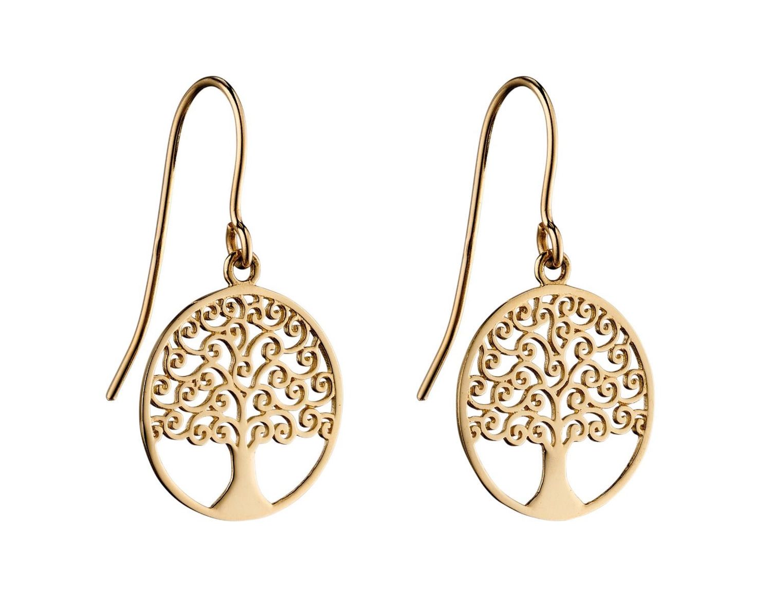 Detailed Tree of Life Earrings in 9ct Gold