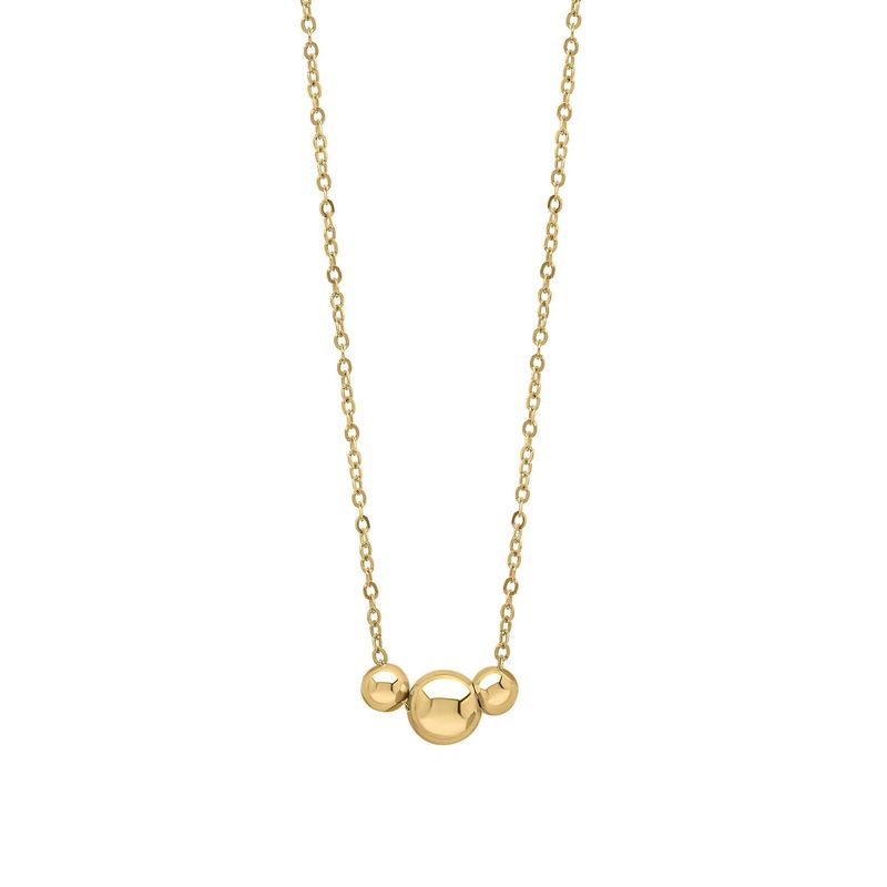 Trilogy Ball Chain Necklace in 9ct Gold Trilogy Ball Chain Necklace in 9ct Gold