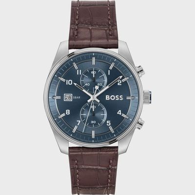 Boss 44mm Steel Skytraveller Gents Watch 1514194