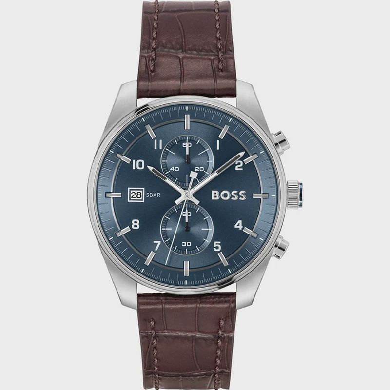 Boss 44mm Steel Skytraveller Gents Watch 1514194