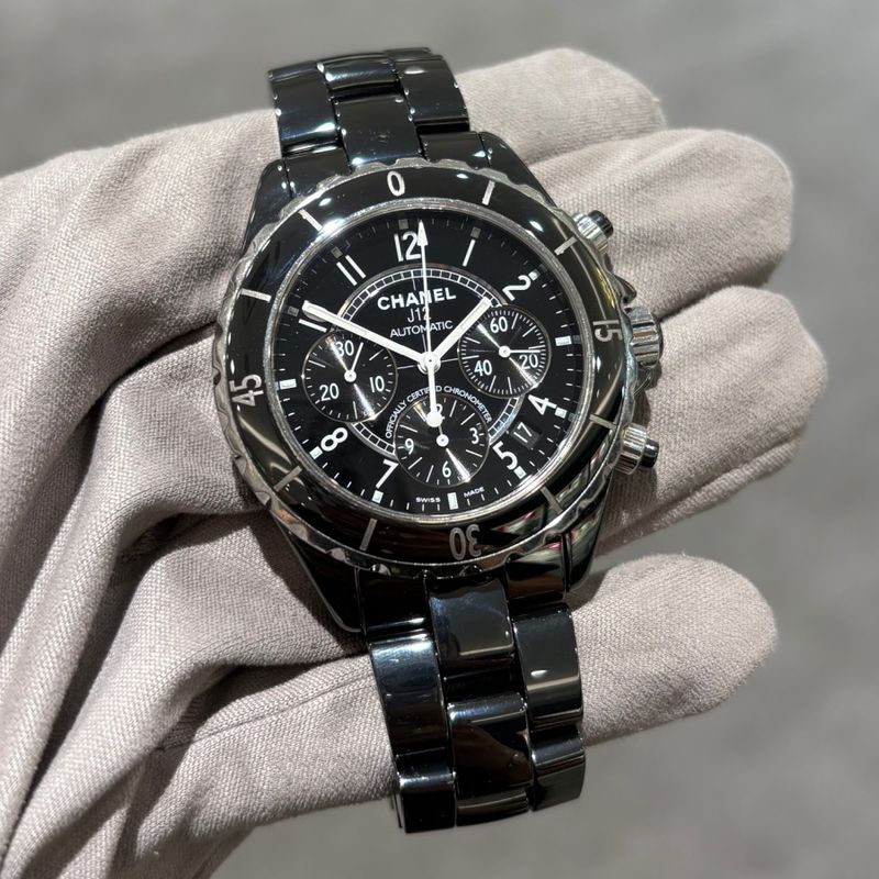 Pre-Owned Chanel J12 Chronograph Automatic Ladies Watch D.D.31368 Pre-Owned Chanel J12 Chronograph Automatic Ladies Watch D.D.31368