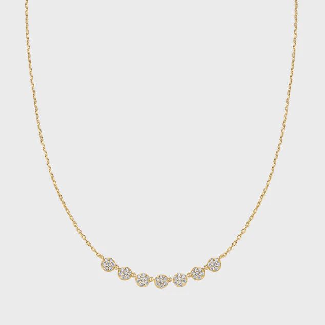 Pavé Multi Beaded Chain Necklace