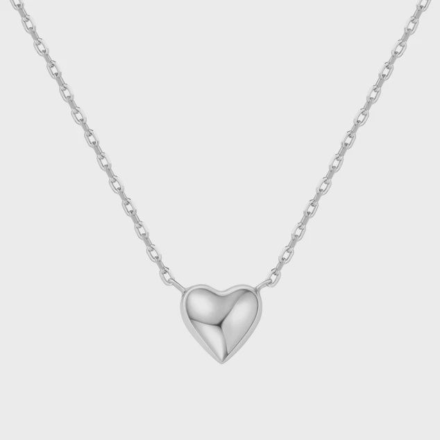 Silver Sweetheart Necklace, Colour: Silver