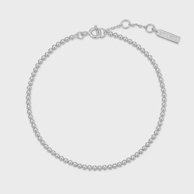 Silver Beaded Bracelet, Colour: Silver