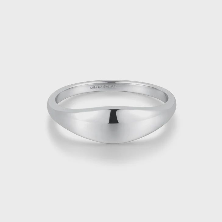 Silver Dome Plain Ring, Colour: Silver