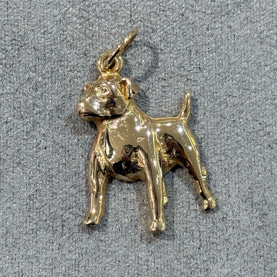 Pre-Owned 9ct Yellow Gold Flat Dog Charm 5.9g