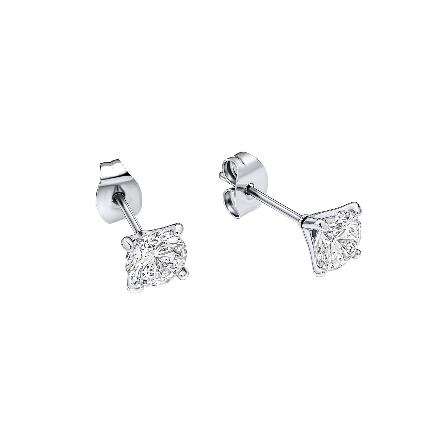 Fred Bennett Cubic Zirconia Stainless Steel Stud Earrings