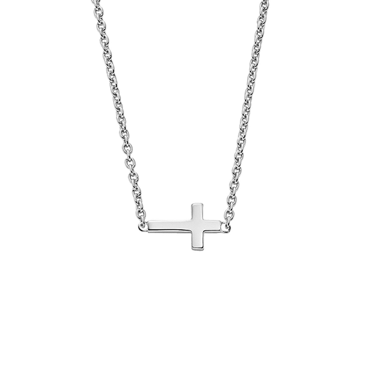 Luella - Silver Sideways Gross Necklace - Child