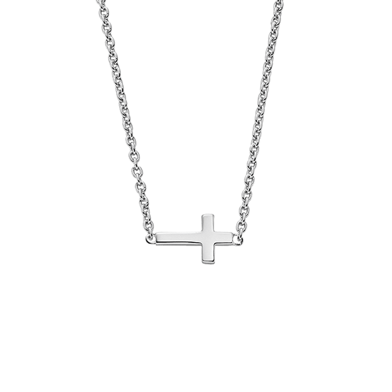 Luella - Silver Sideways Gross Necklace - Child