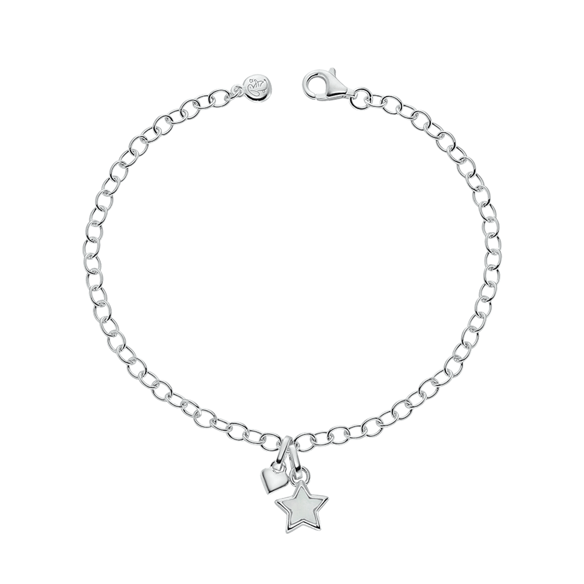 Lucy - Silver Star Mother of Pearl Charm Bracelet