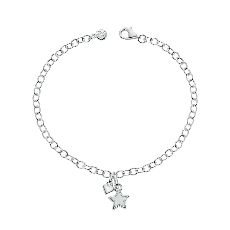Lucy - Silver Star Mother of Pearl Charm Bracelet Lucy - Silver Star Mother of Pearl Charm Bracelet