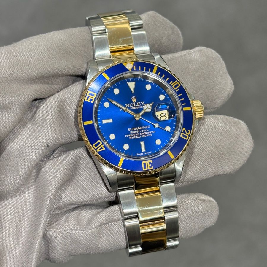Pre-Owned Rolex Steel &amp; Gold &#39;Bluesy&#39; Submariner Date 16613
