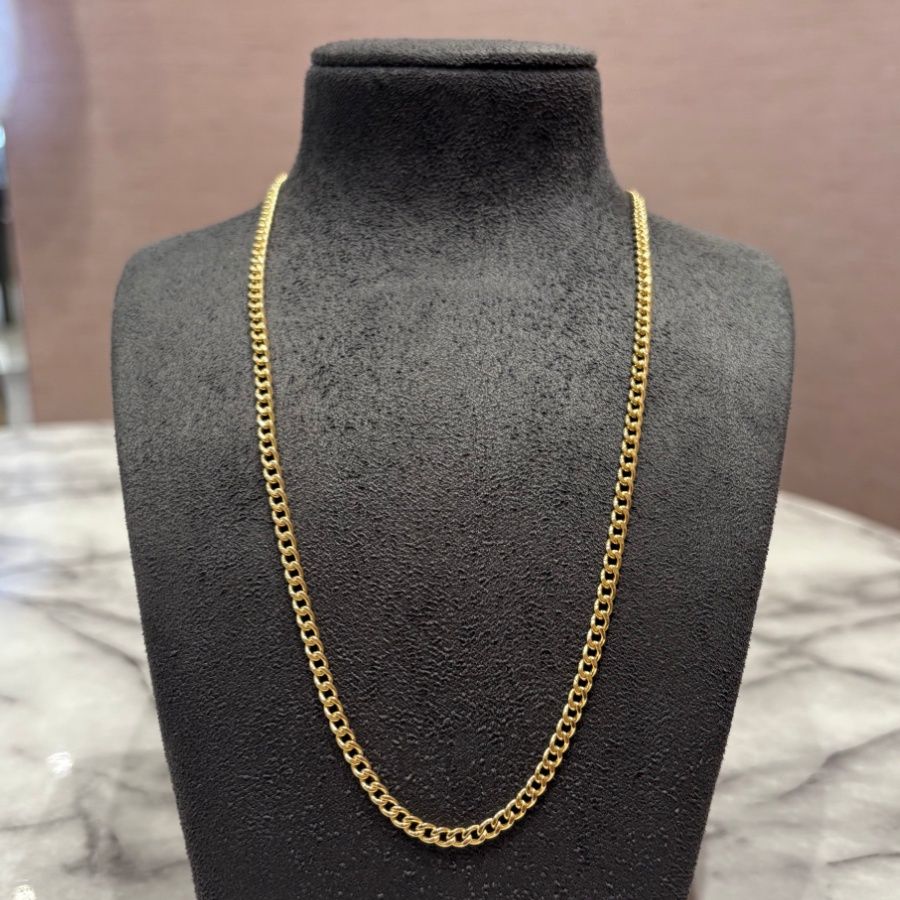 Pre-Owned 9ct Yellow Gold 20” Curb Chain 7.4g