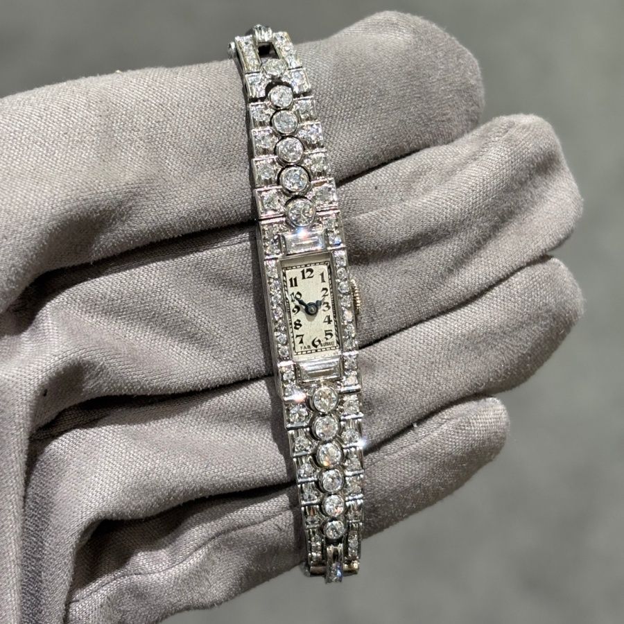 Longines Platinum 1.74ct Diamond Cocktail Watch