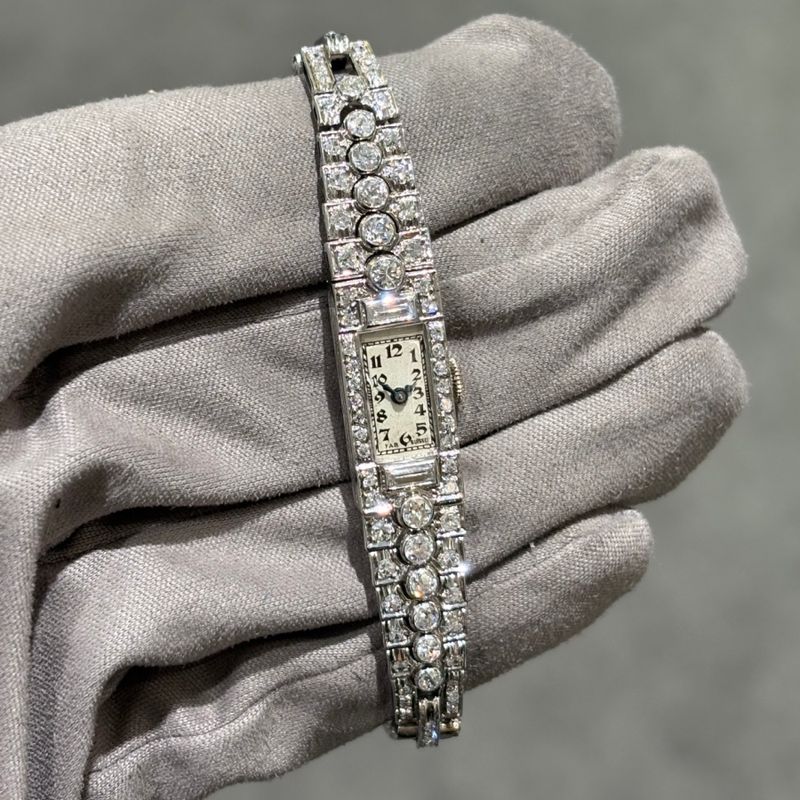 Longines Platinum 1.74ct Diamond Cocktail Watch