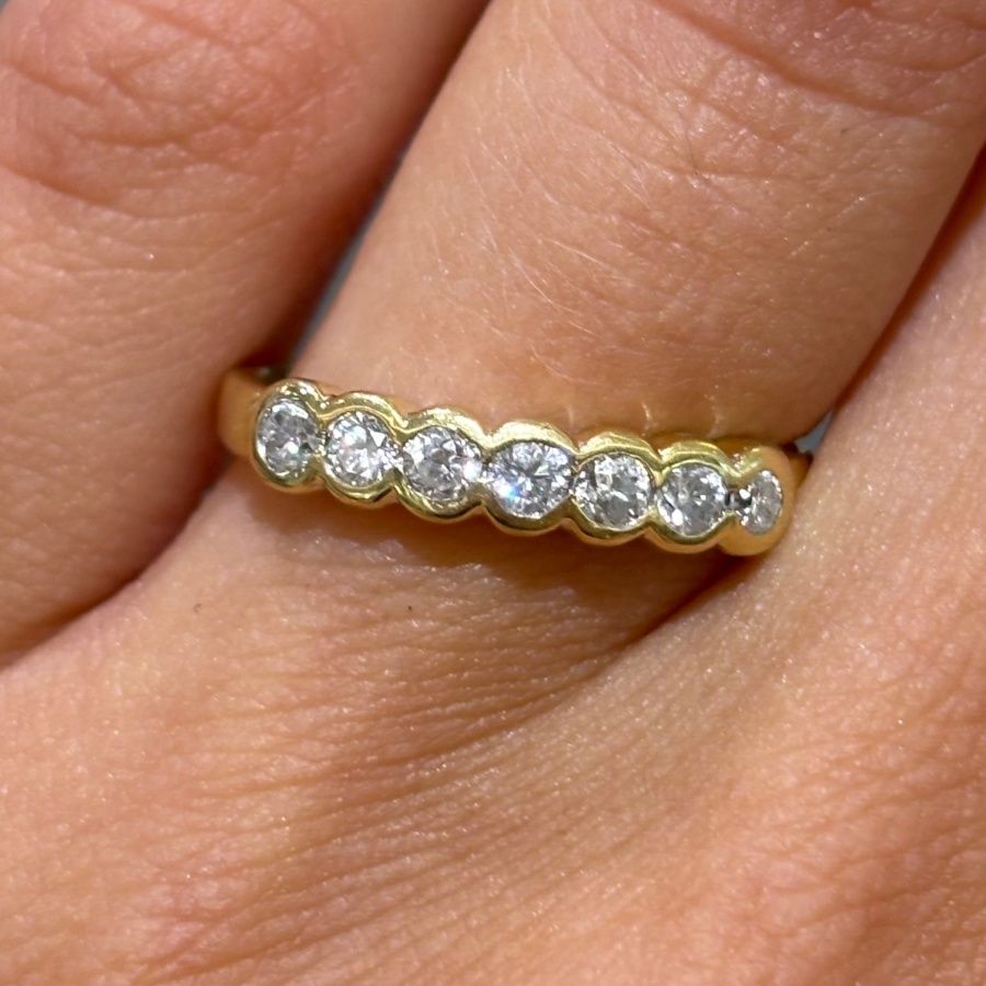 Pre-Owned 18ct Yellow Gold 0.28ct Diamond 1/2 Eternity Ring