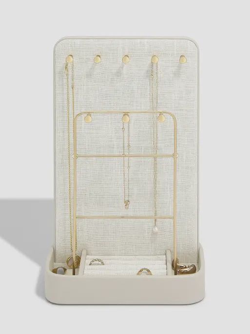 Stackers Oatmeal &amp; Linen All-In-One Jewellery Stand