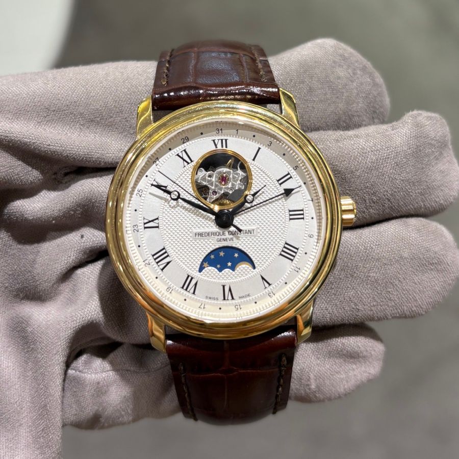 Pre-Owned Frederique Constant Gents Classic Heartbeat Moonphase Watch FC-335MC4P5