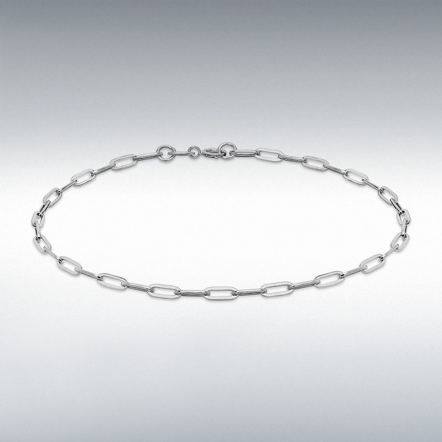 Sterling Silver 2.7mm Paper Chain Bracelet 7.5&quot;